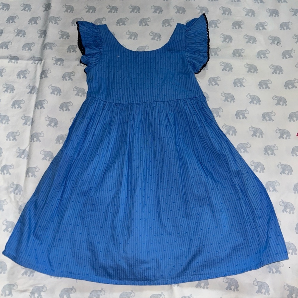 Sigrid Olsen Vibrant Blue Kids Dress with Flutter Sleeves
